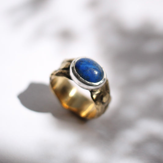 anillo PUNTOS + LAPISLAZULI