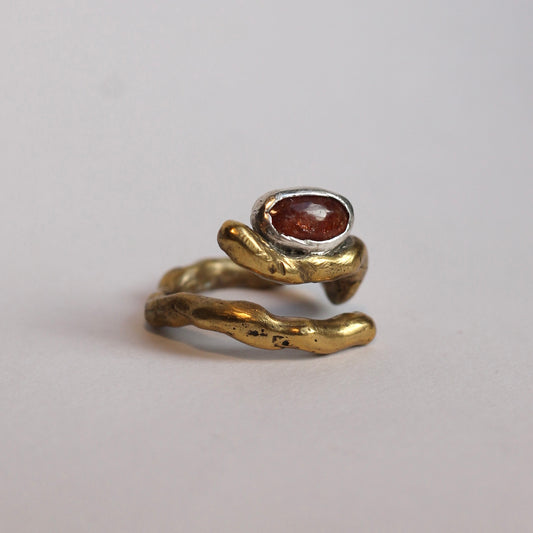 anillo BUTIÁ + PIEDRA DEL SOL